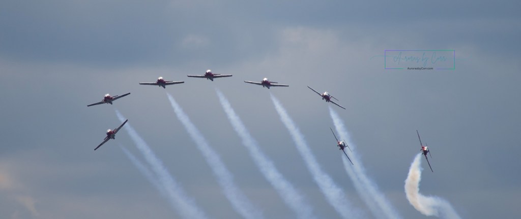 RCAF Snowbirds Peeling off from formation at the Cold Lake Air Show 2026