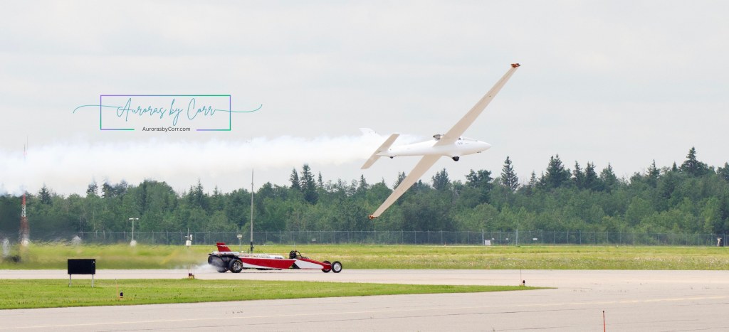 The race is on between the Smoke N Thunder Jet Car and Vertigo Airshows at the Cold Lake Airshow 2026