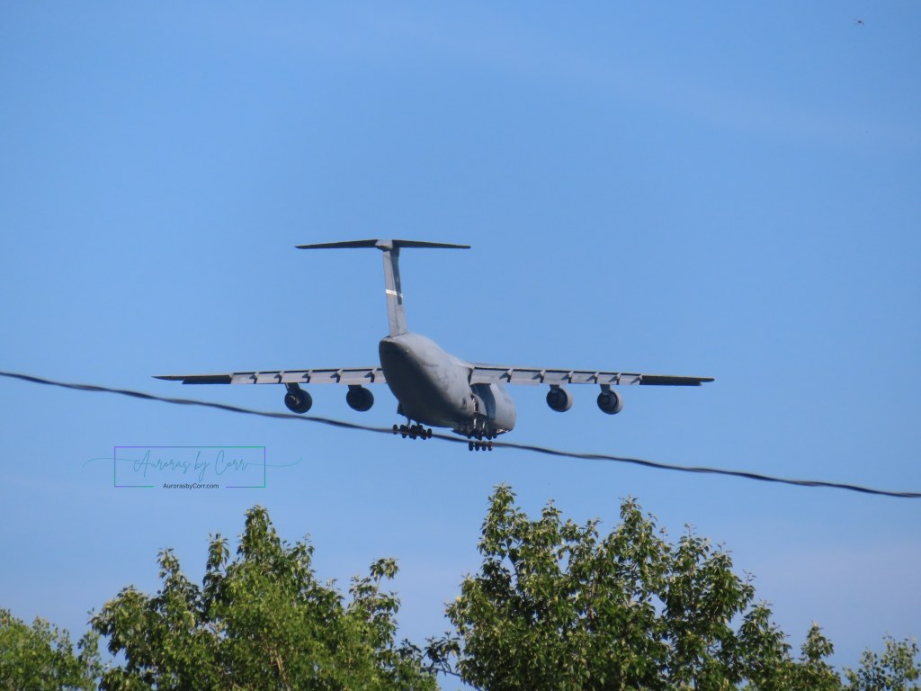 The C-5 Galaxy coming in for a landing to take it's spot in the static display at the Cold Lake air show 2026.